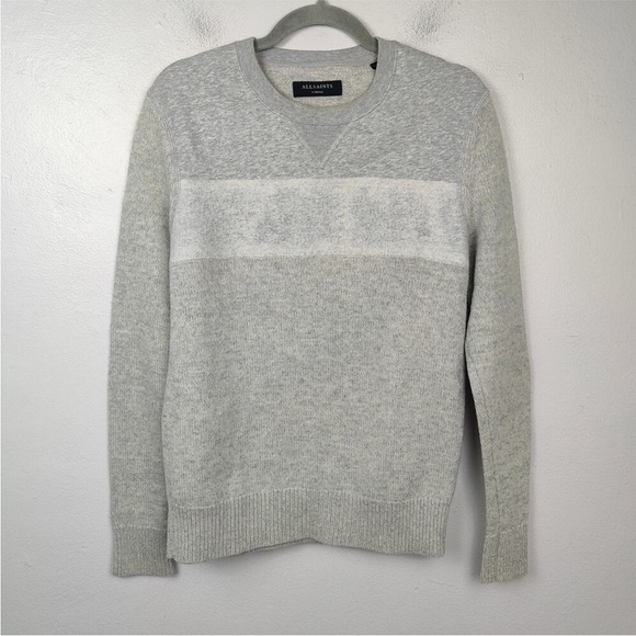 All Saints Light Gray Crewneck Sweater - Picture 1 of 3